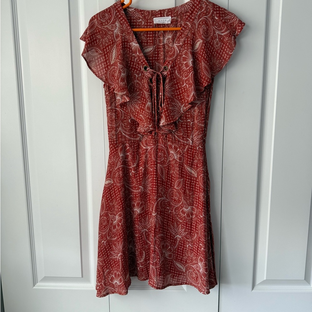 Paisley Orange Dress